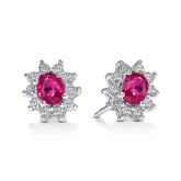 Ruby & Diamond Earrings - Dracakis Jewellers